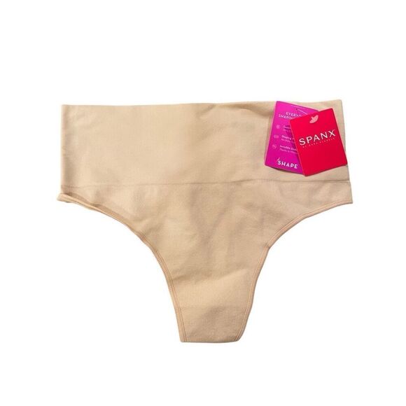 SPANX Womens Everyday Shaping Thong Panty XS Naked SS0815 Seamless Tummy Control - Picture 1 of 9